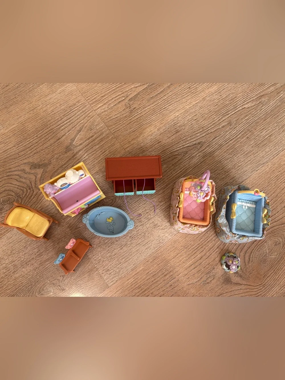 Fisher Price Loving Family Nursery Baby Furniture Lot 2005 2007 Dollhouse